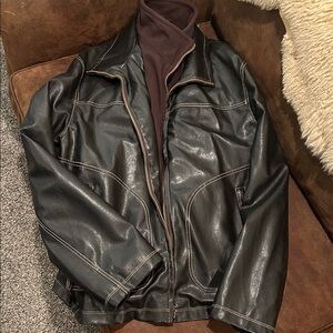 Men's Leather Faux Jacket